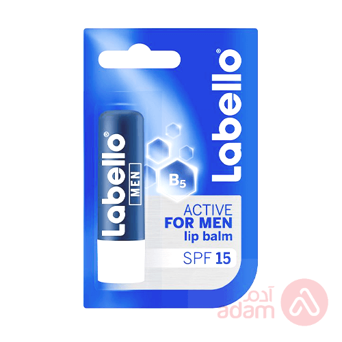 LABELLO ACTIVE FOR MEN 4.8GM (DARK BLUE)
