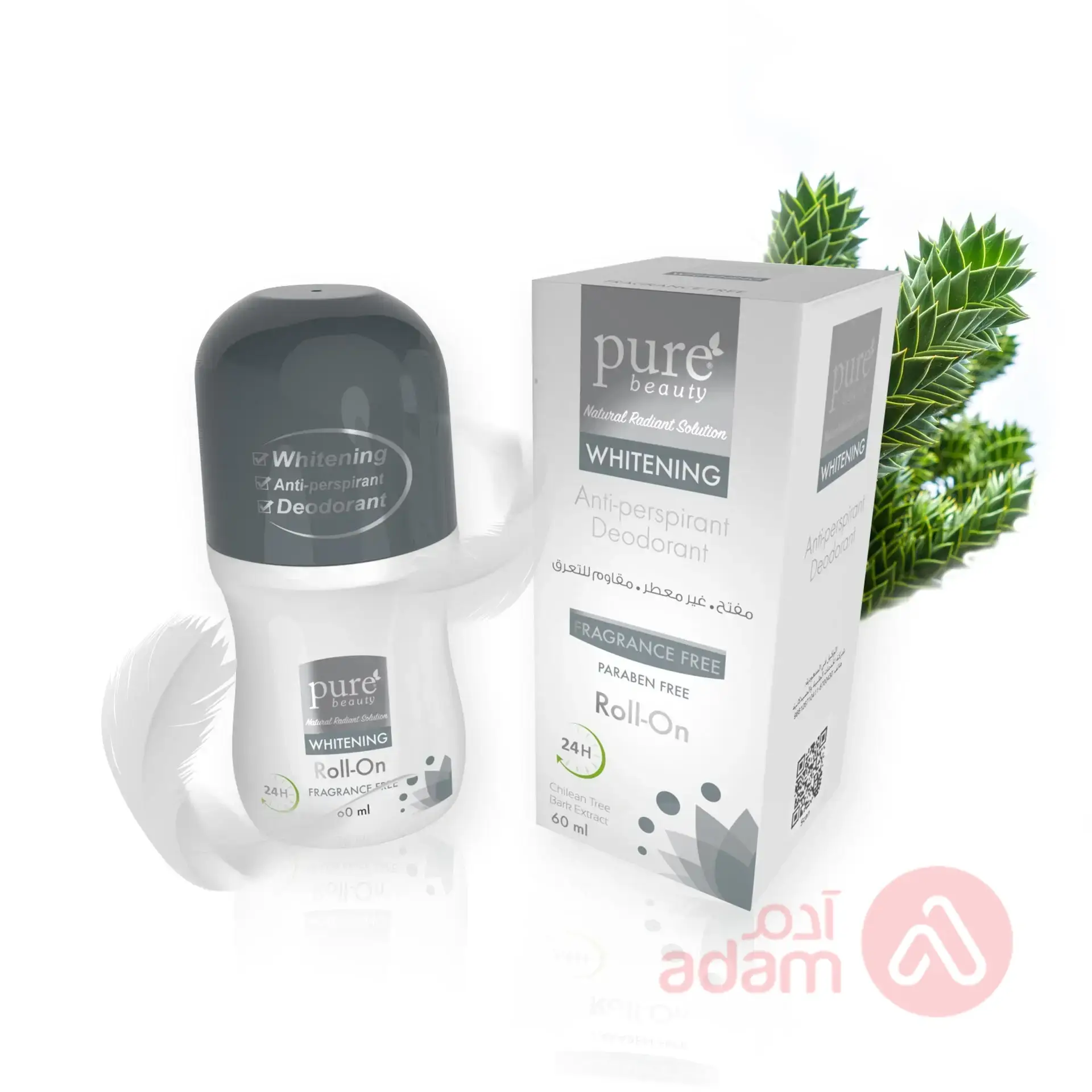 PURE BEAUTY WHT ROLL FRG FREE 60ML