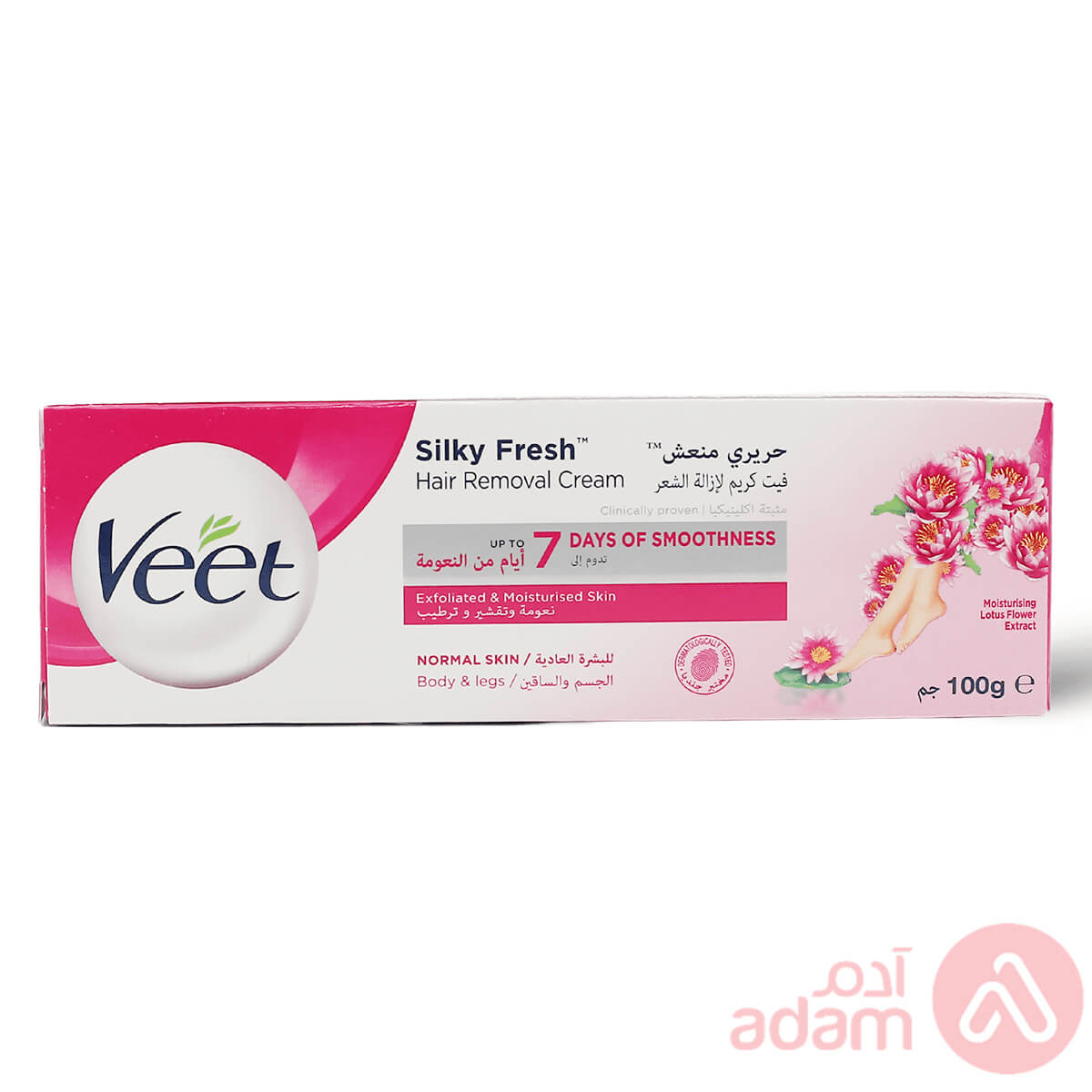 VEET HR REMOVAL CR SILK&FRESH NRML 100GM