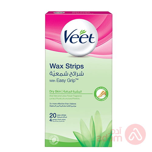 VEET WAX DRY SKN 20STRP(0701)