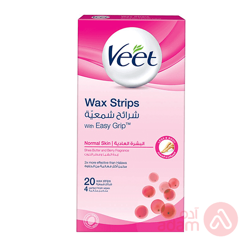 VEET WAX NRML SKN 20STRP(5853)