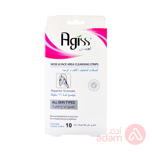 AGISS NOSE/FACE AREA CLNS STRP10PC