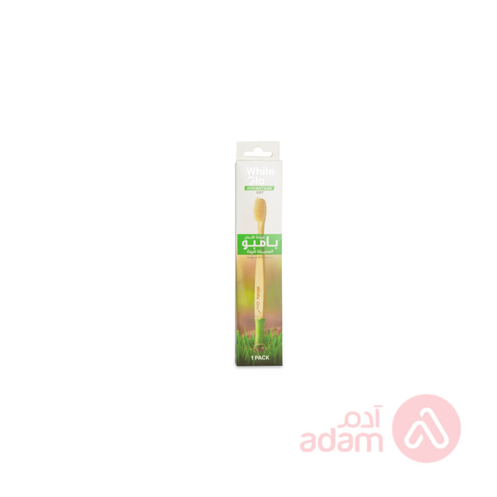 WHITE GLO BAMBOO SOFT TOOTH BRUSH T/B