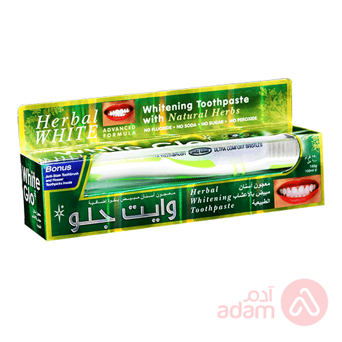 WHITE GLO TP HERBAL WHITENING 150GM