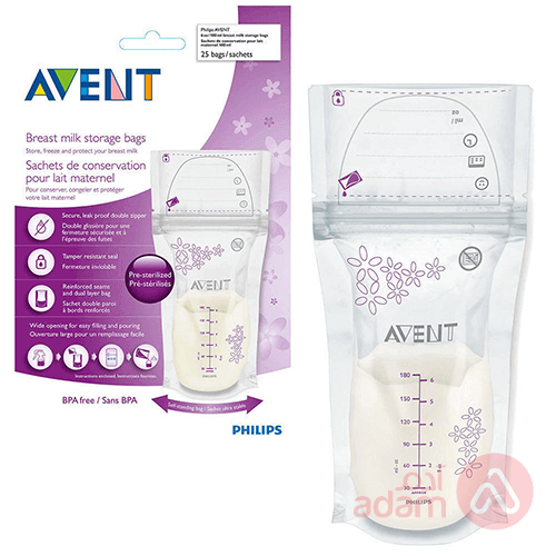 AVENT BREAST MILK STORAGE BAG 180M603/25