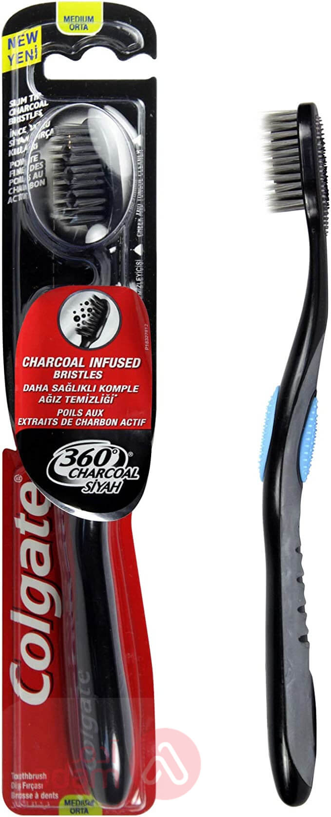 COLGATE T/B 360 CHARCOAL DEEP CLEAN MED