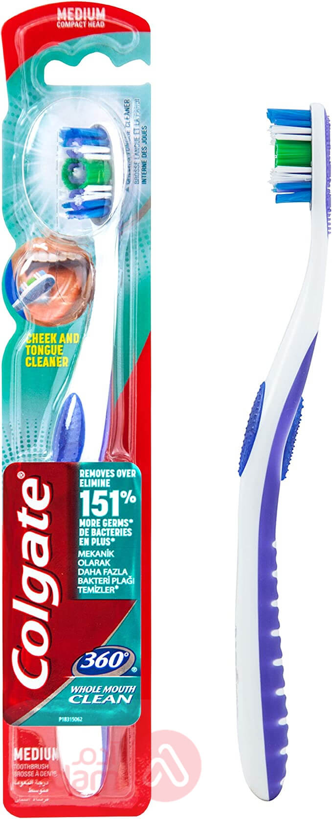 COLGATE T/B COMPACT HEAD 360 MED