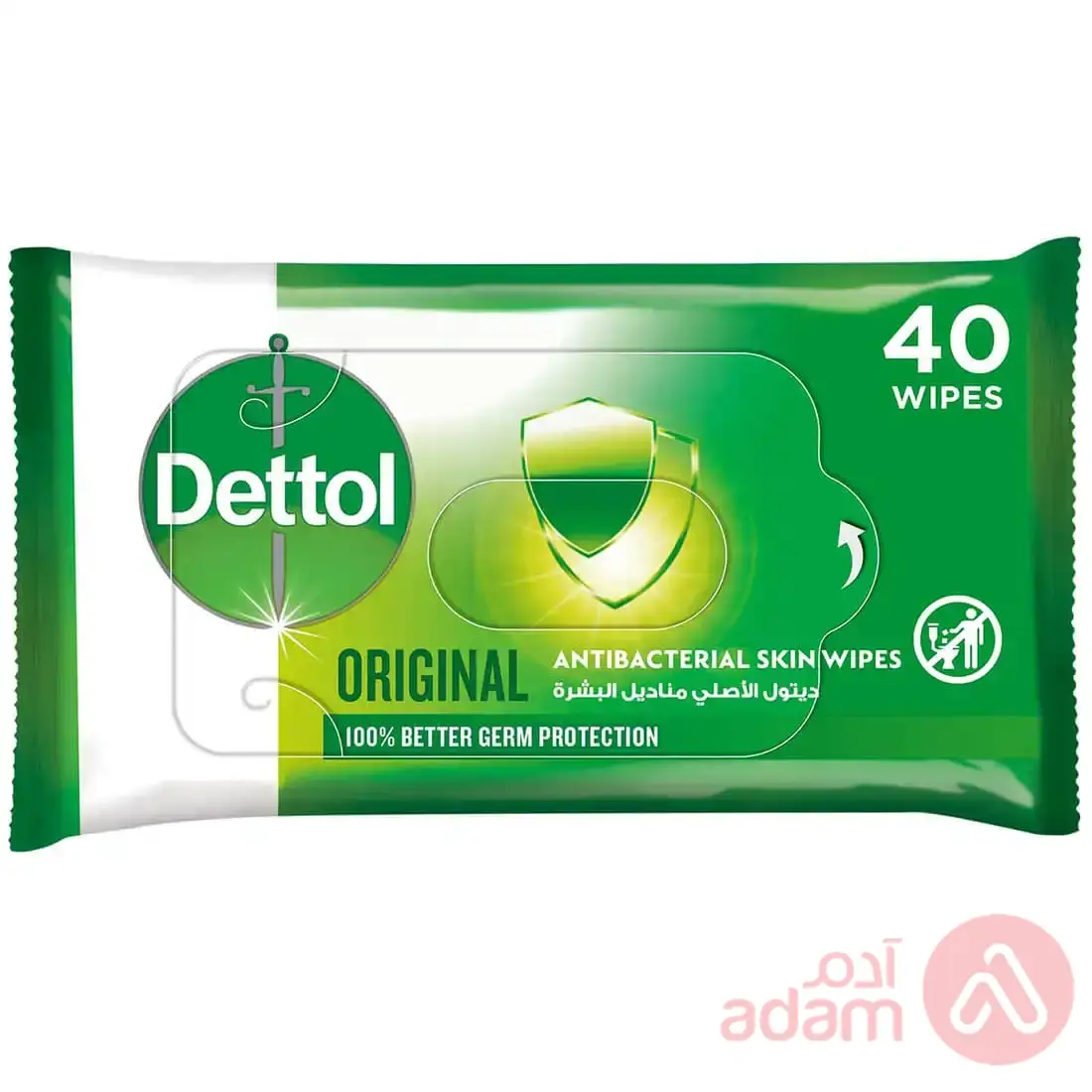 DETTOL ANTIBACTERIAL SKN/CARE WPS 40PC