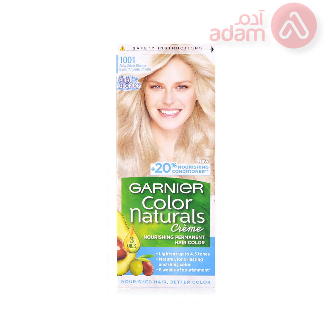GARNIER CLR NAT 1001 ASHY SILVER BLOND